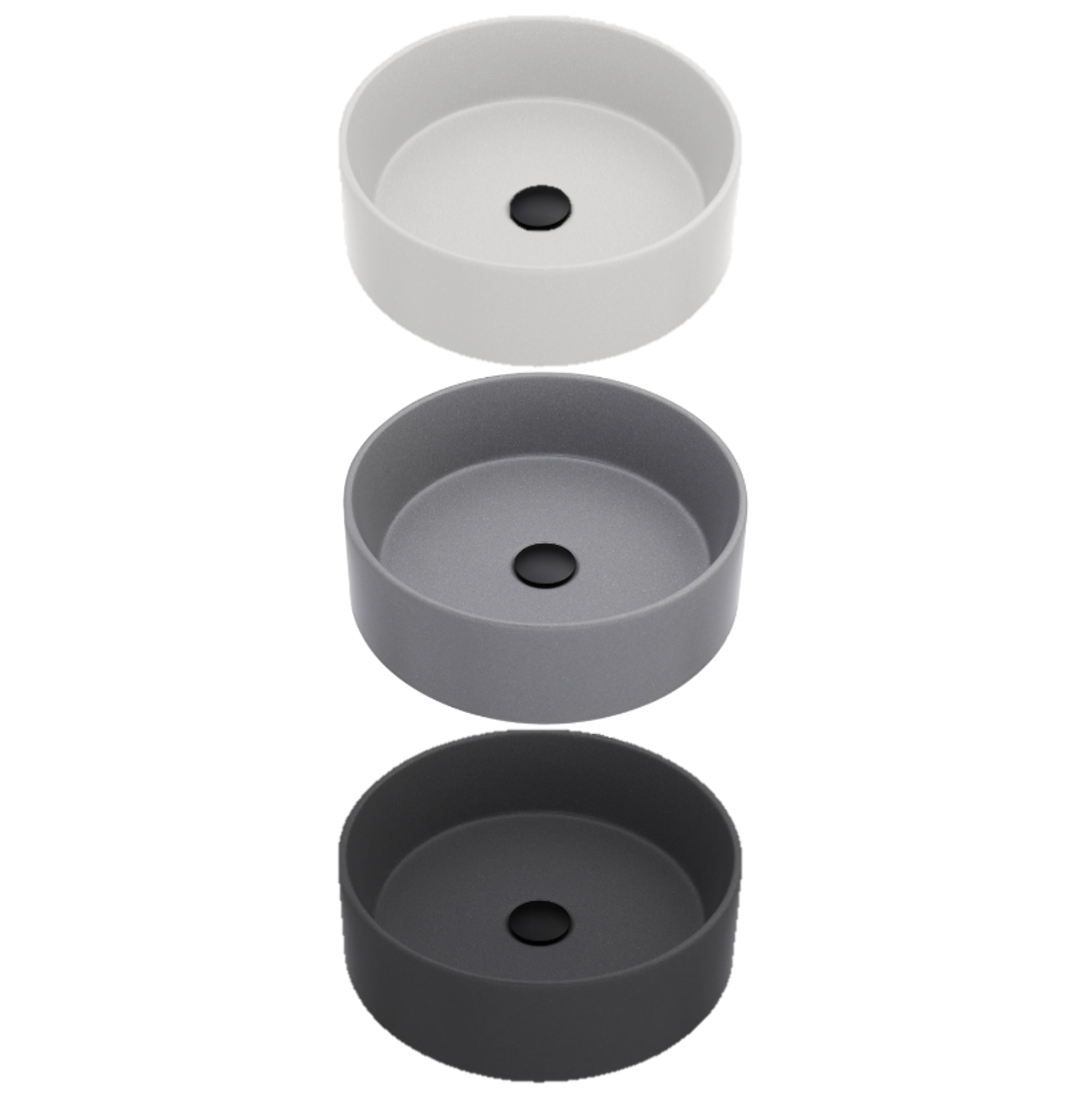 Quartz Round Counter Top Basin 410mm QZ4141